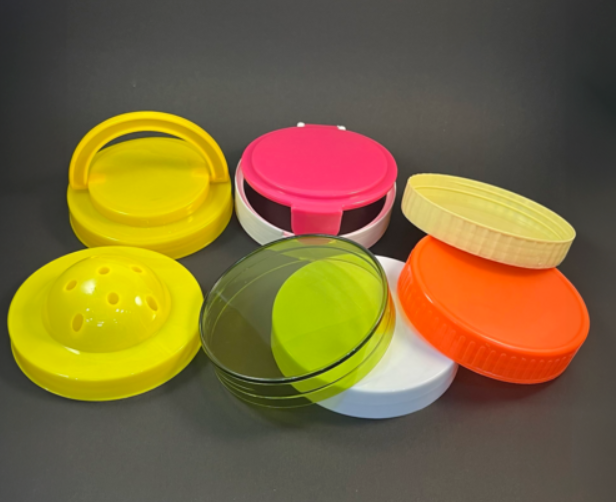 Food-grade plastic caps for jars and containers by A.R. Plastics